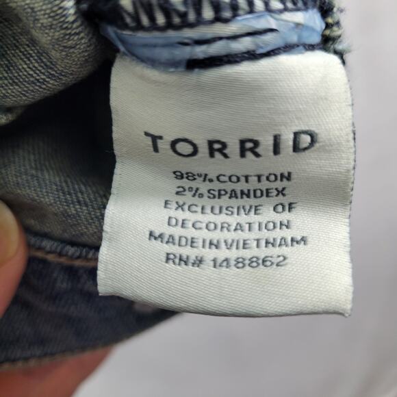Torrid Jean Trucker Crop Jacket With Sherpa Collar Size 1(1X) NWT 52024-0794 - Picture 5 of 8